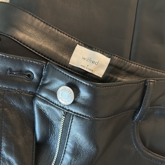 Black Aritzia Wilfred Melina vegan leather pants - Picture 6 of 7